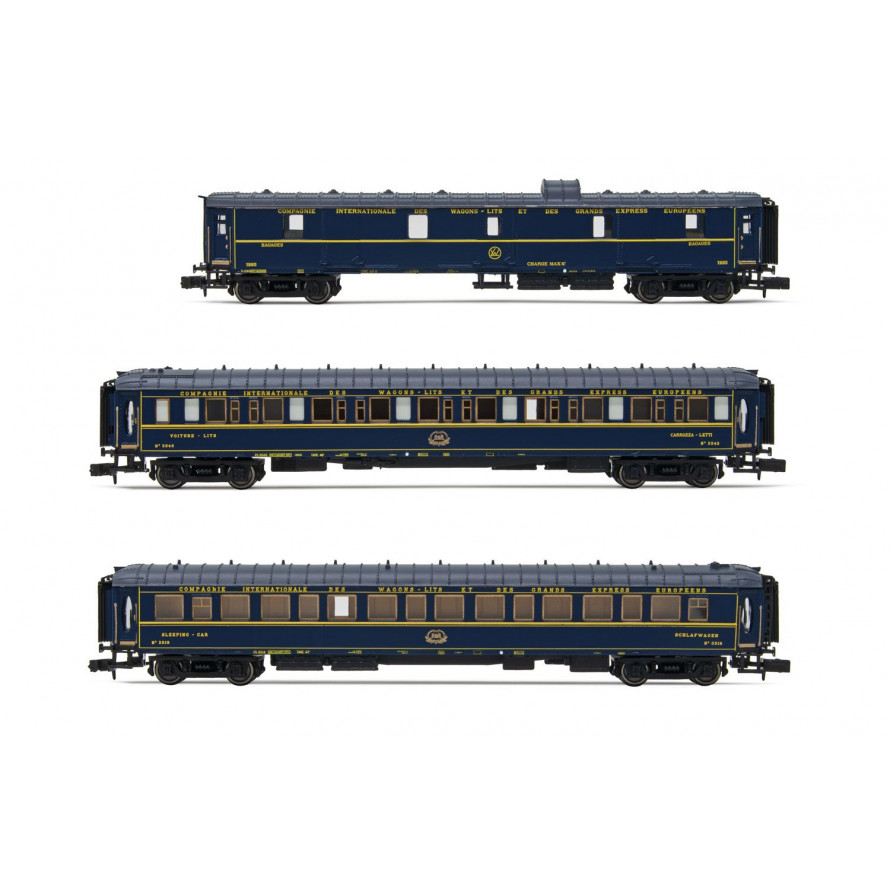 Coffret de 3 voitures Train Bleu ép III CIWL