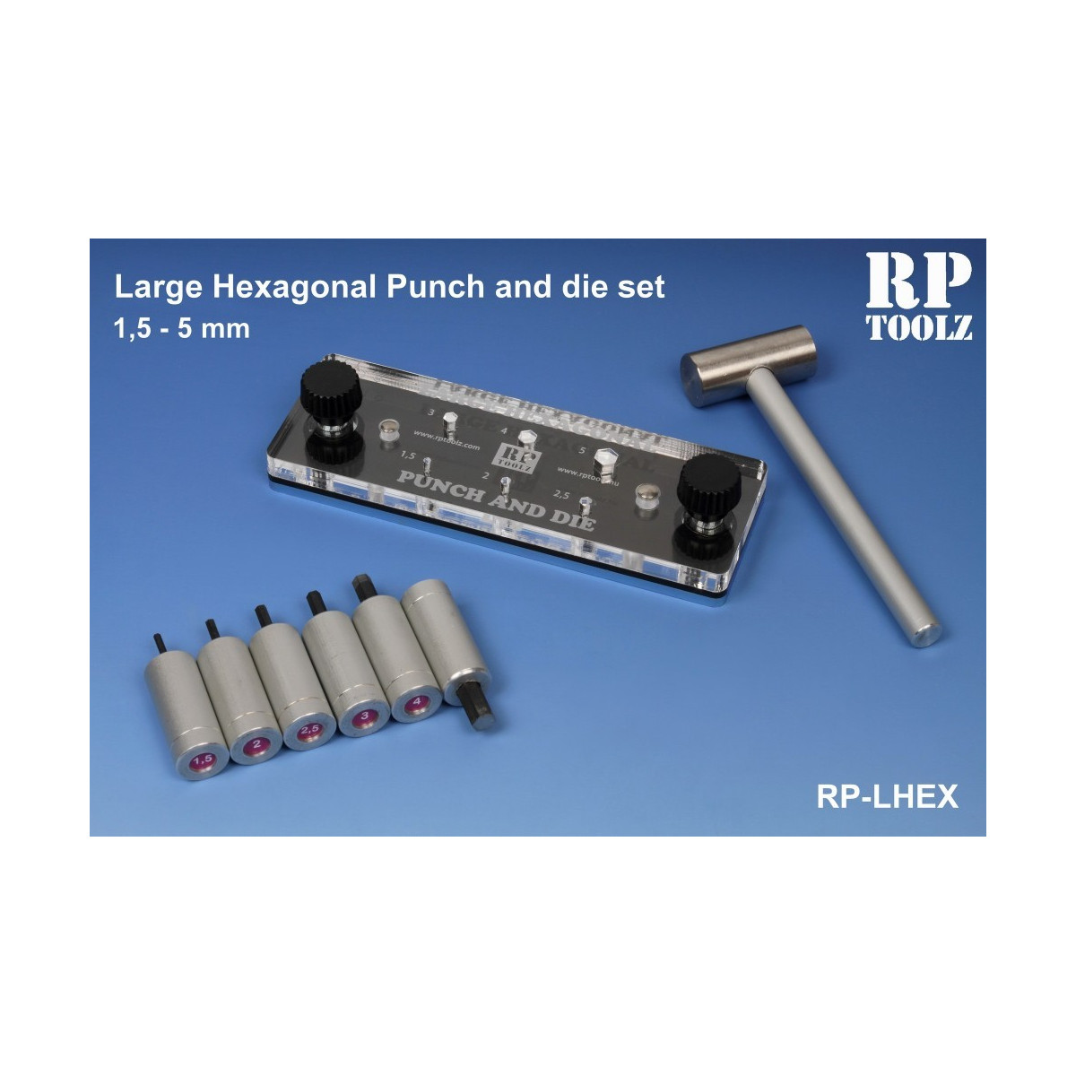 Punch and die set hexagonal de 1,5 à 5,0 mm