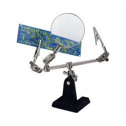 Loupe 3 ème main avec bras articulé à 2 pinces