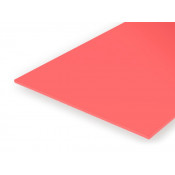 Plaque de styrène rouge transparente 150x300x0,25mm - Sachet de 2 pièces