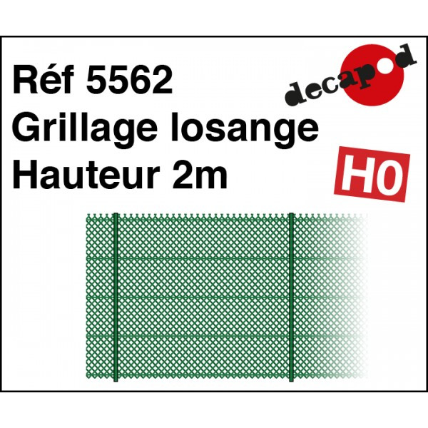 Grillage losange hauteur 2m [HO] - Decapod