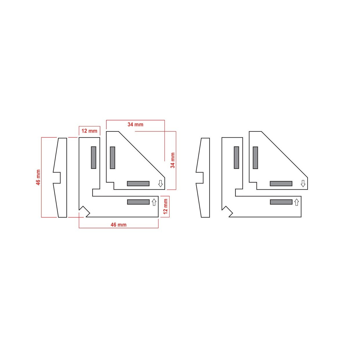 Equerre Rapporteur Kit Géométrie 4 Pièces - 2 équerres Transparentes + 2 Rapporteurs 180° - Pour Cours Et Dessin Technique Equerre Pour Géométrie
