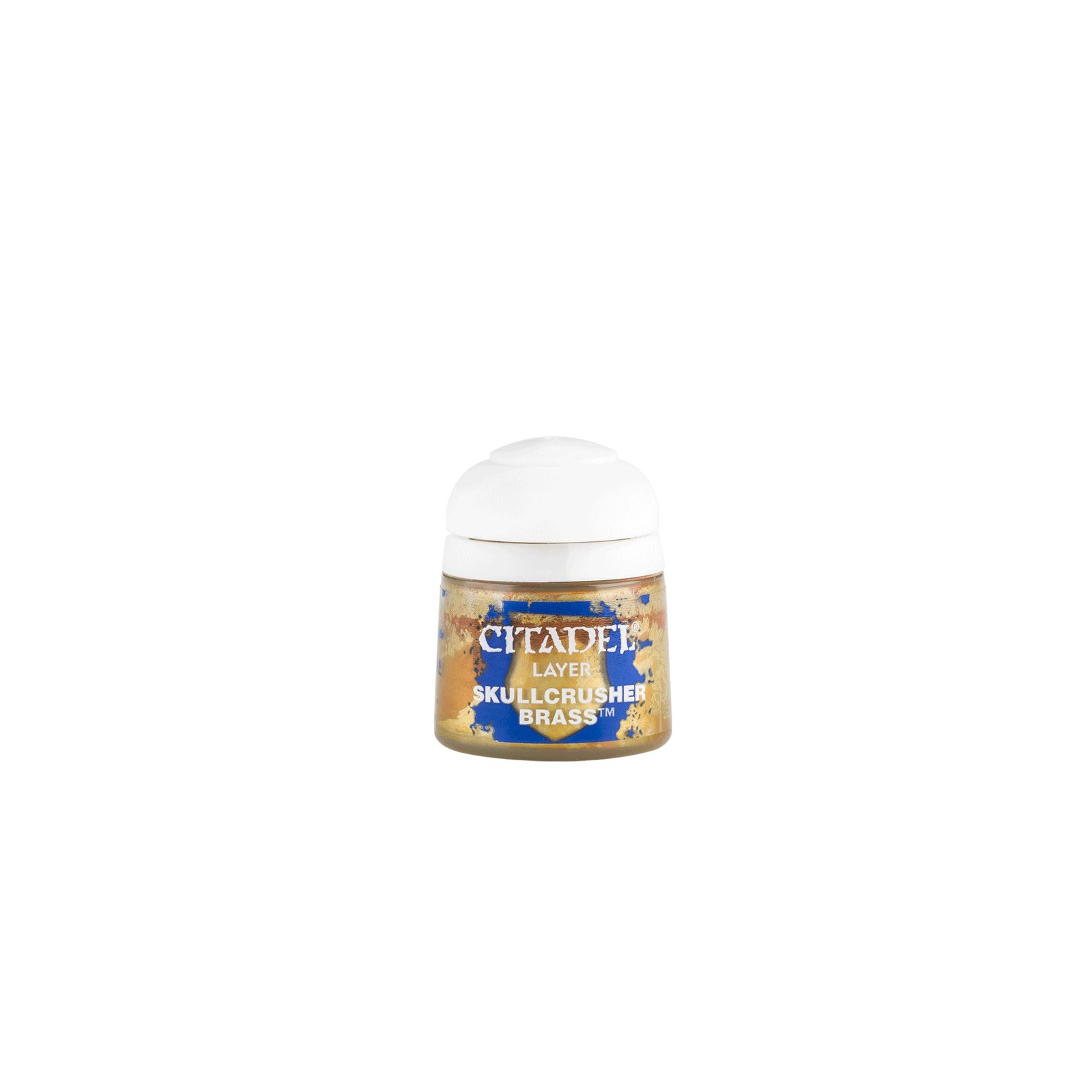 Peinture Citadel Layer Skullcrusher Brass | Pour Warhammer Et Modélisme | Couche Métallique Cuivrée, Pot 12 Ml