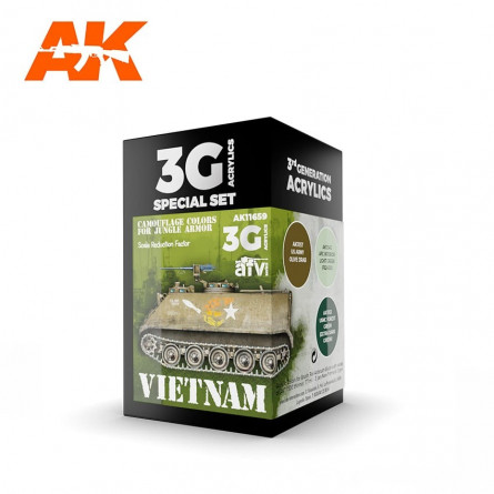 AK11659 VIETNAM Camouflage Colors (3G Acrylics)