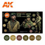 AK11634 WWII US ARMY SOLDIER UNIFORM COLORS