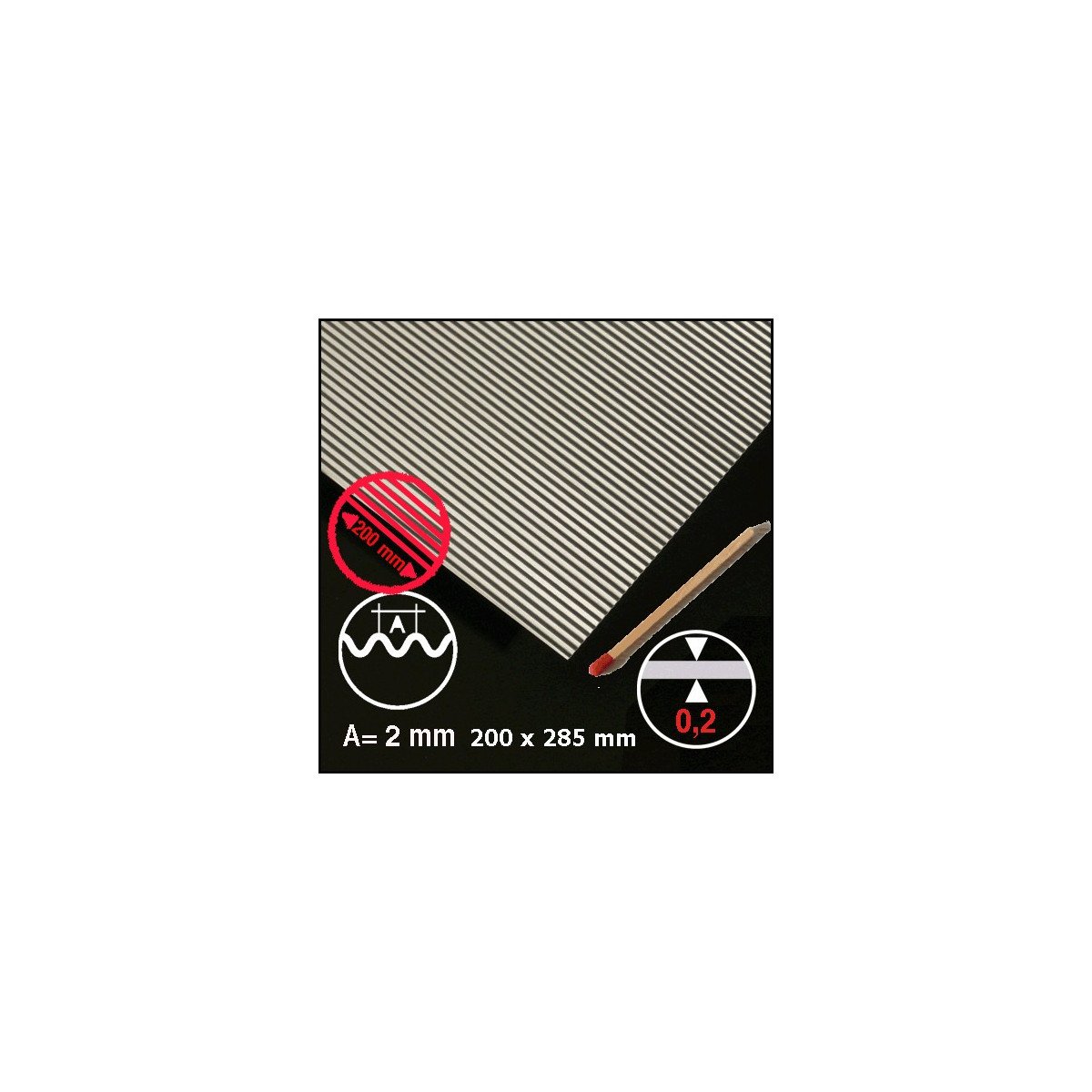 Tôle Aluminium Anodisé 2mm - 400x350 Mm, Qualité E6EV1, Finition Argent