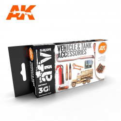 AK4000 AFV Tank Accessories Set (Acrylic Paint Set)