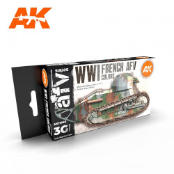 AK4050 AFV WWI French Colors (Acrylic Paint Set)