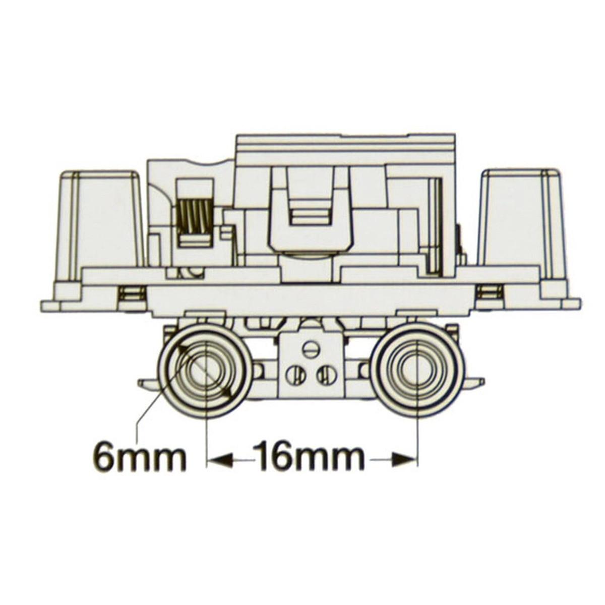 Bogie Motorisé Tenshodo – Entraxe 35mm, Pour Modélisme Ferroviaire