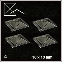 Coupoles pyramidales 30° 10x10mm