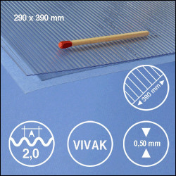 Tôle ondulée transparente Vivak 2,0mm