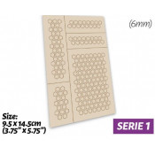 Pochoirs auto-adhésifs - Hexagones S - 6mm