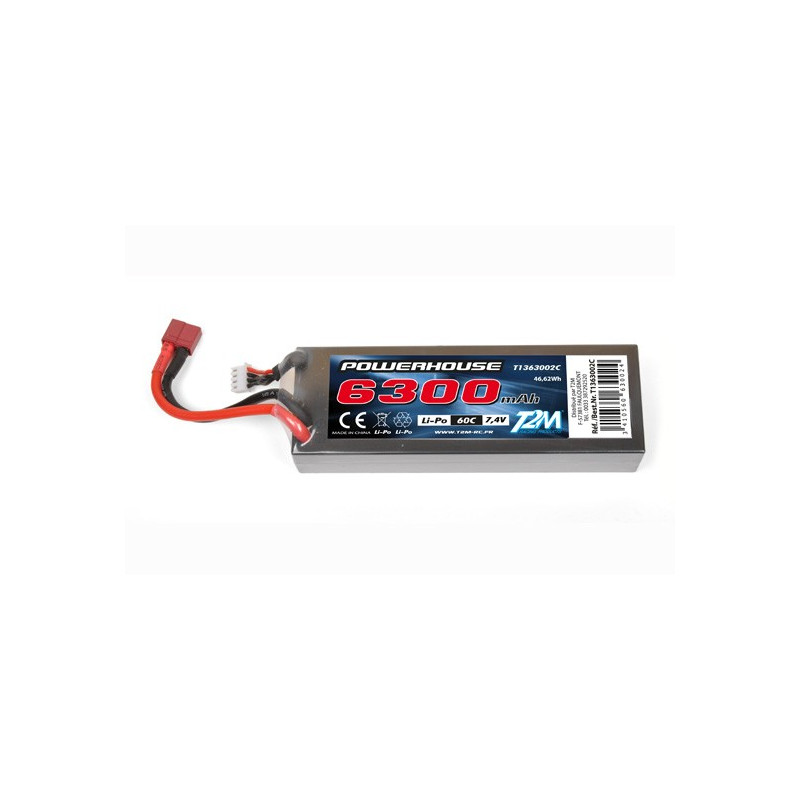 Accu Li-Po 6300mAh 60C 7.4V