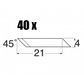 Lames de rechange 45° inclinées - 40 pcs.