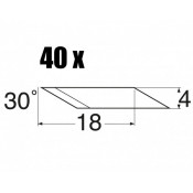 Lames de rechange inclinées de 30° à 40 pcs