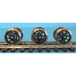 Roues à rayons - Essieu wagon avec pointes - Diamètre 12 mm