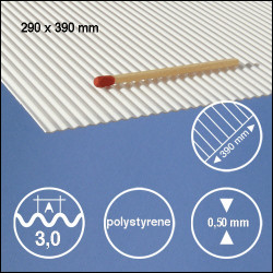 Tôle ondulée polystyrène 3,0mm