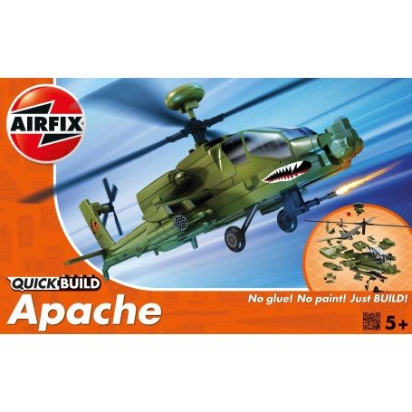 Airfix Quickbuild - Apache Hélicoptère Aucun Couleurs / Gluten Modèle-kit 1:72 - Image 2