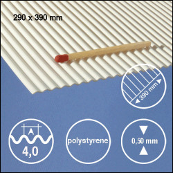 Tôle ondulée polystyrène 4,0mm