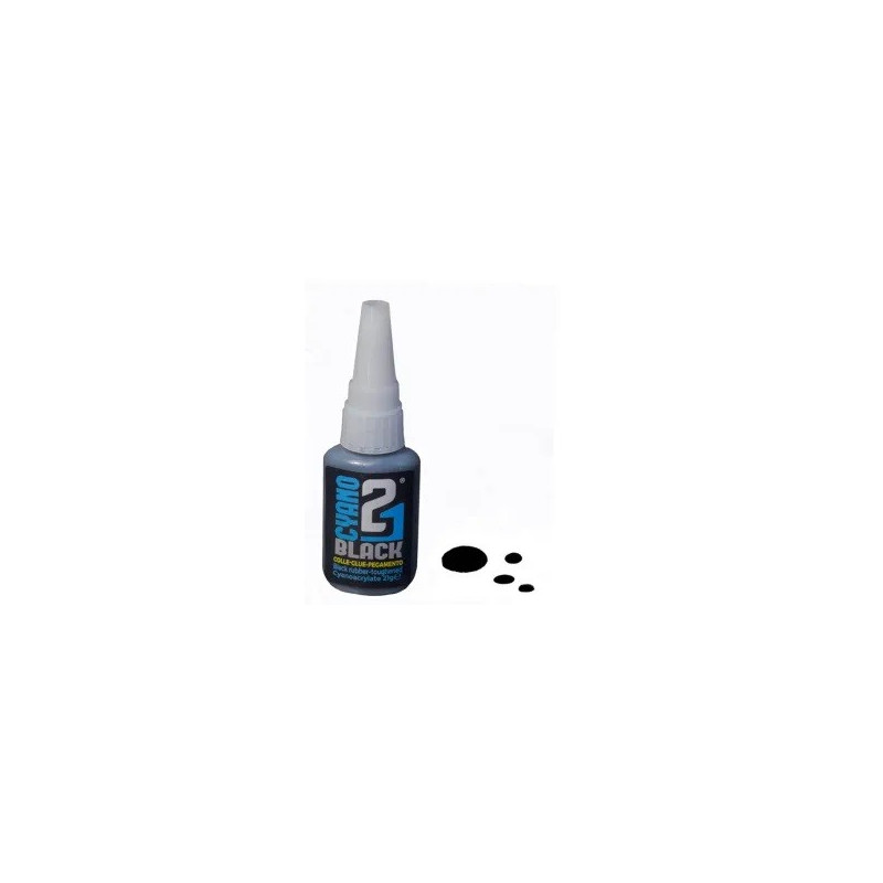 Colle 21 Noir-21gr. Super Glue Black Cyanoacrylate ideal pour la modelisation et le bricolage.