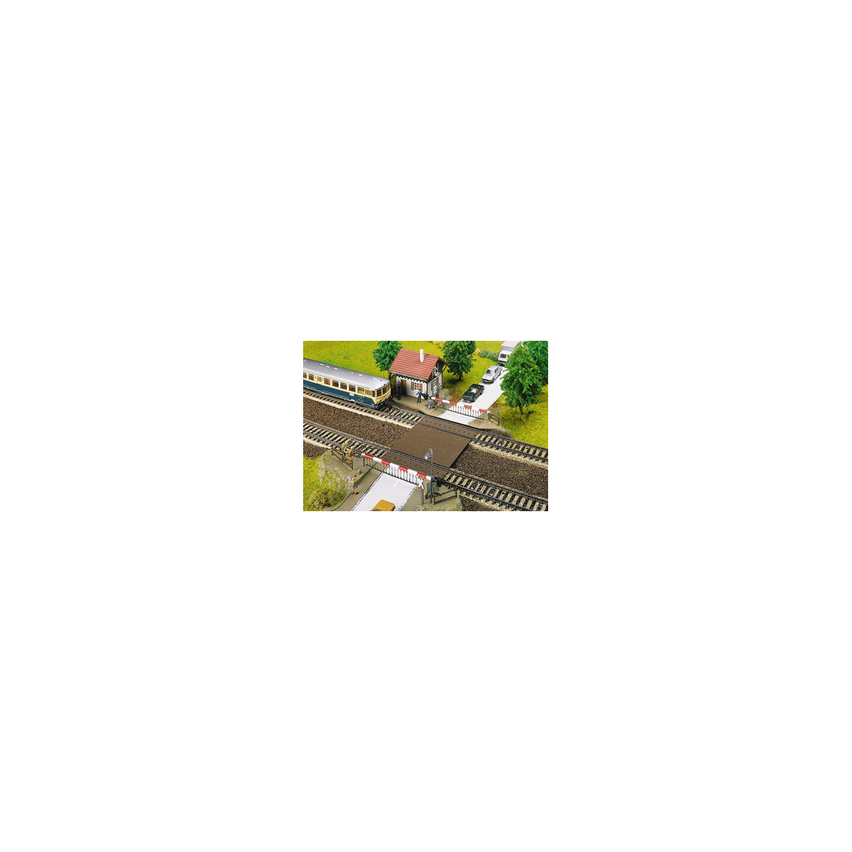 Tunnel Avec Passage à Niveau Busch 3018 - Échelle HO (1:87) | Neuf Pour Réseau De Train Miniature