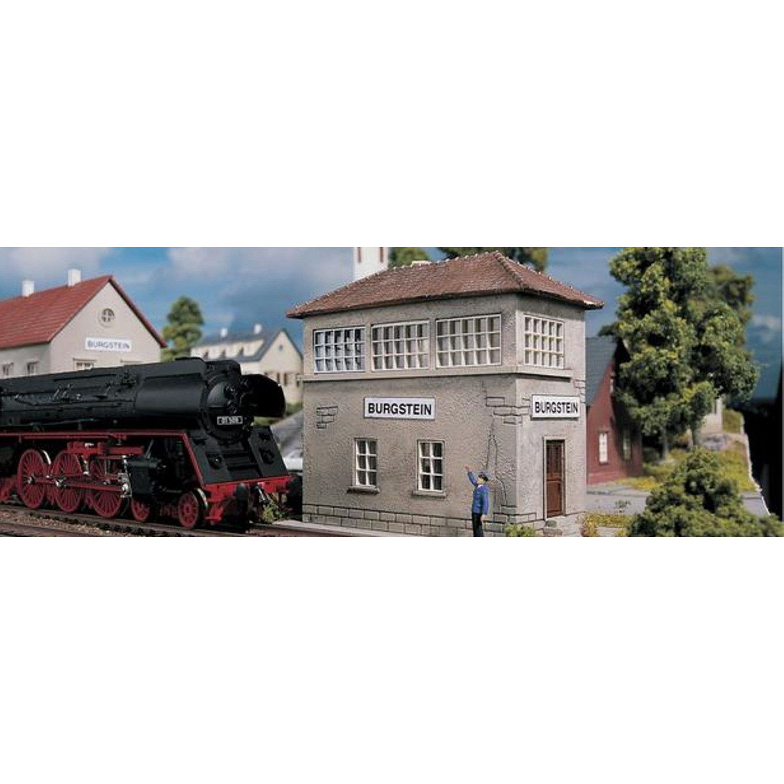 Lot 8 Maisons HO EDILMEC - Gare, Poste, Aiguillage, Pompiers - Occasion - Plastique