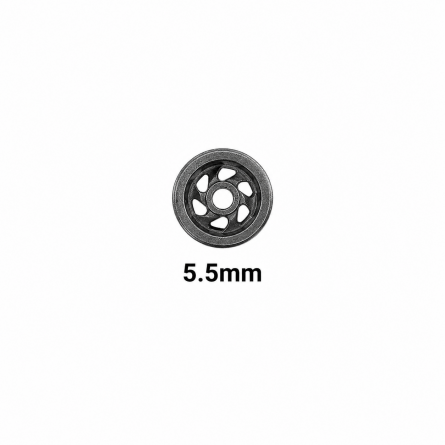 Roues à 6 rayons incurvés diamètre 5,5mm entrepointe 14,9mm