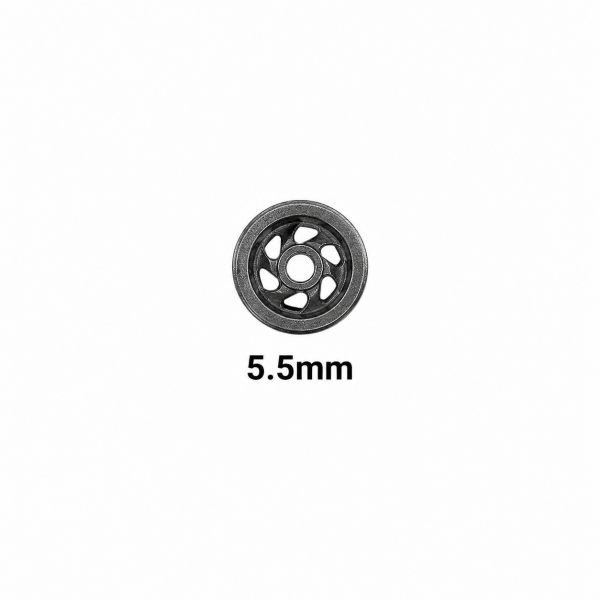 Roues à 6 rayons incurvés diamètre 5,5mm entrepointe 14,9mm