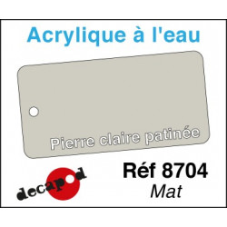 Acryl eau Mat Pierre clair patinée