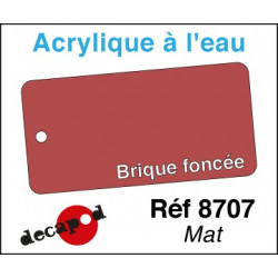 Acryl eau Mat Brique rouge foncé