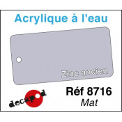 Acryl eau Zinc ancien mat