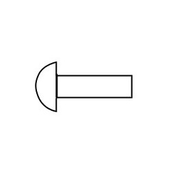 Rivet DIN660 2,5x10mm tête 4,4mm