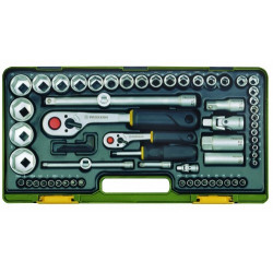 Coffret complet avec cliquet S et L .1/4-1/2" 65 pcs