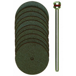 Disques à  tronçonner en corindon Ø22 mm axe 2,35 - 10 pcs