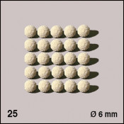 25 Boules d'éponge blanches...