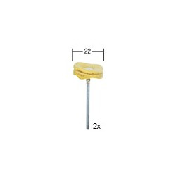 Disques en daim 22mm (2 pcs)