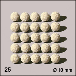 25 Boules d'éponge blanches 10 mm