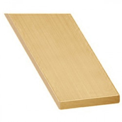 Plat de laiton plein, format 4x1,5mm - Longueur 500 mm