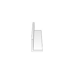 Profile asymétrique forme L - Format 4x2 - Épaisseur 0,50 mm - L 500 mm
