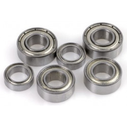 2x Roulements à billes 5x9x3 chrome ABEC 3 en acier flasques acier