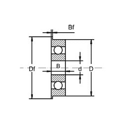 Roulement à bille avec épaulement - Type UF5