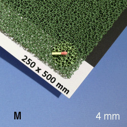 Mousse pour végétation, 500 x 250 x 4 mm, vert, texture moyenne