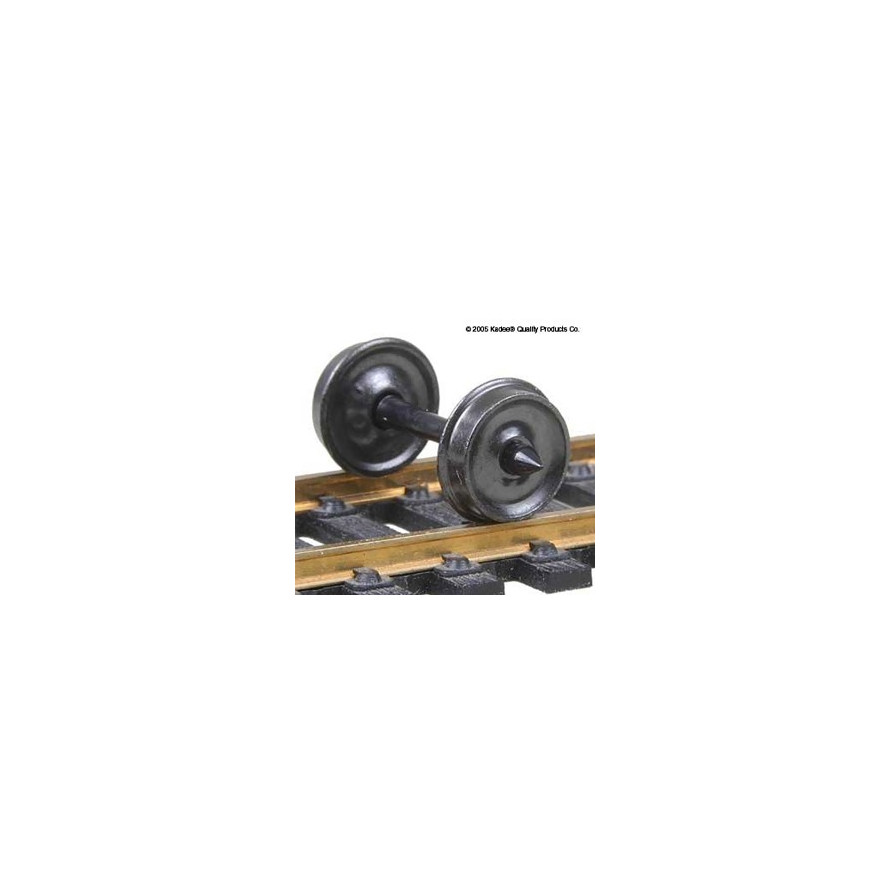 Evemodel Lot de 24 moyeux de voie N 1:160 modèle de roues POM en plastique essieu roue roue voie N chariot pour modélisme ferroviaire
