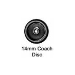 Roues à disque - Essieu coach (wagon) avec pointes - Diamètre 14 mm