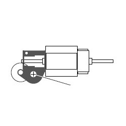 Réducteur à 2 étages - Réduction 108:1 - Axe moteur 1,5 mm - Axe de sortie 2,0 mm