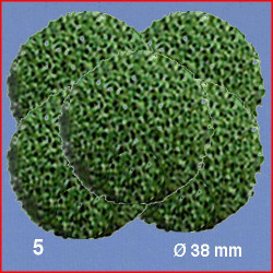 5 Boules pour têtes d'arbres, vert, 38 mm