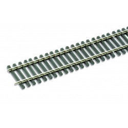 Rail maillechort Code 83 - traverses imitation bois - 12 pcs