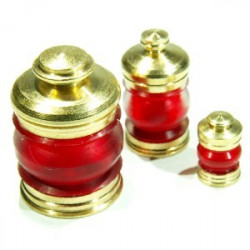 Lanterne 360° rouge + led rouge, la pièce