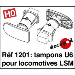 4 Tampons U6 pour loco LSM