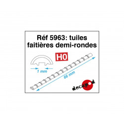 Tuiles faitières Demi rondes